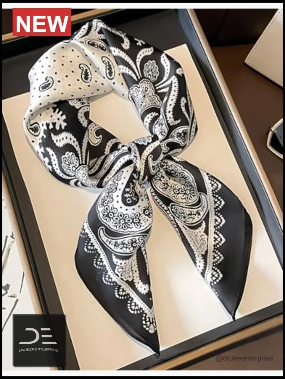 Satin Square Scarf - 27.5 inch Polyester Voile Head Wrap